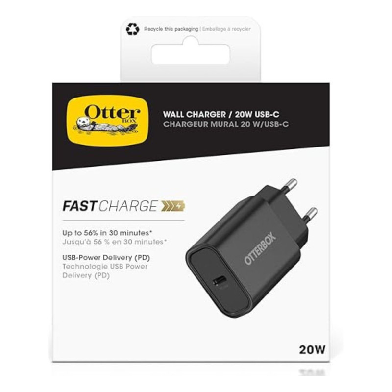 Adaptateur Secteur OtterBox Standard EU USB-C PD Chargeur Mural 20W - Noir — OtterBox · Smarty Paris 18e